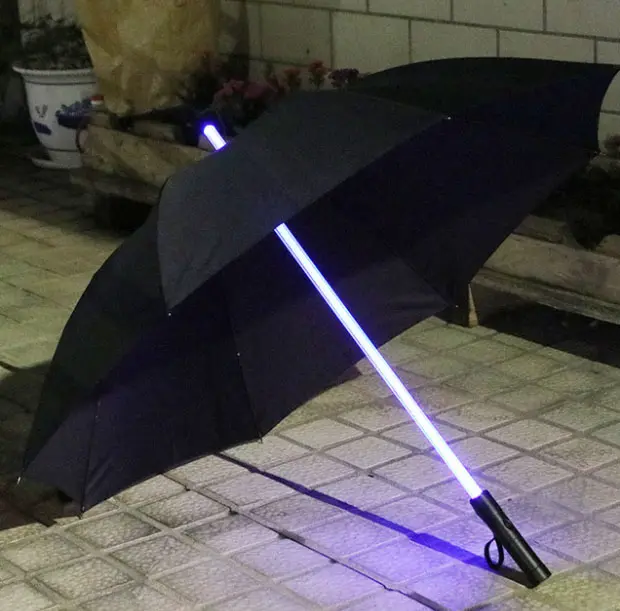 Paraguas Umbrella Automatic With Logo Led Light Straight Umbrellas For The Rain