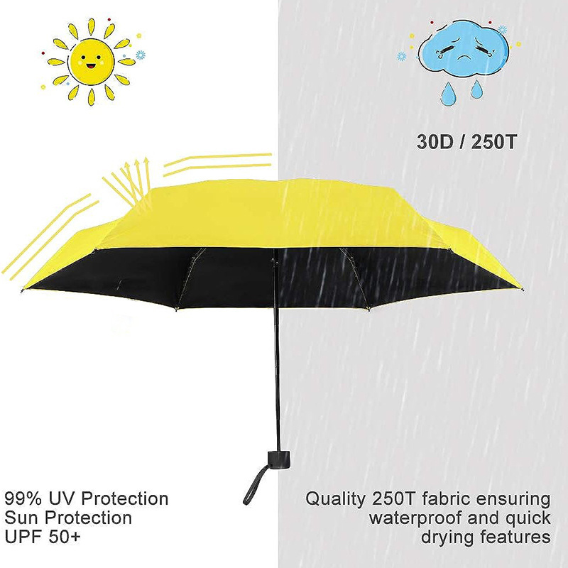 Paraguas Capsule Mini Three Fold Umbrella Sun Female Sun Protection For The Rain Mobile Phone Umbrella With Logo Manual Control