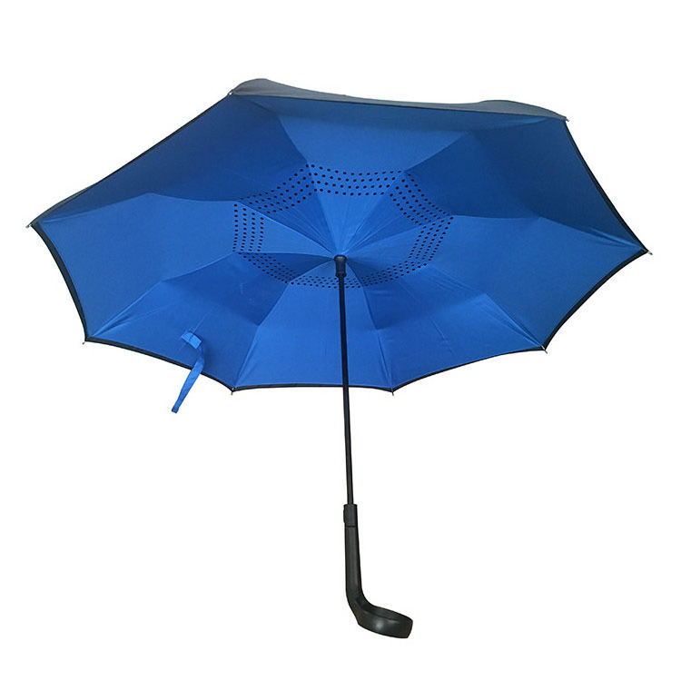 Special Funny Lock Handle New Inverted Solid Man Umbrella Double Layer Customize Umbrella With Logo For Home