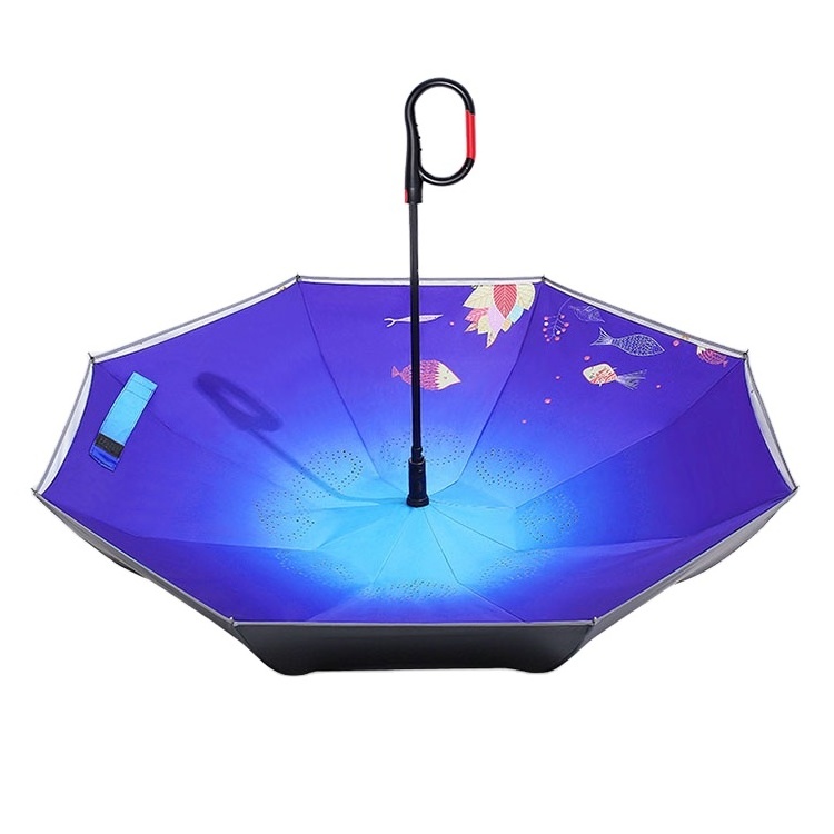 Special Funny Lock Handle New Inverted Solid Man Umbrella Double Layer Customize Umbrella With Logo For Home