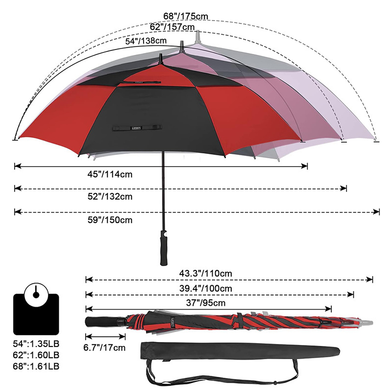 Sombrillas 62 Inch Large Golf Umbrellas Automatic Windproof Oversized Baskets For Umbrellas With Scenery Coverage for 2-3 People