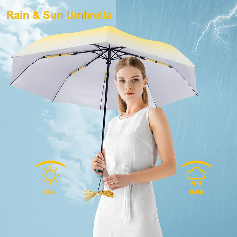 Sombrilla Compact 3 Folding Umbrella With Logo Lightweight Pretty Collapsible Umbrella Automatic Uv Umbrella For The Rain