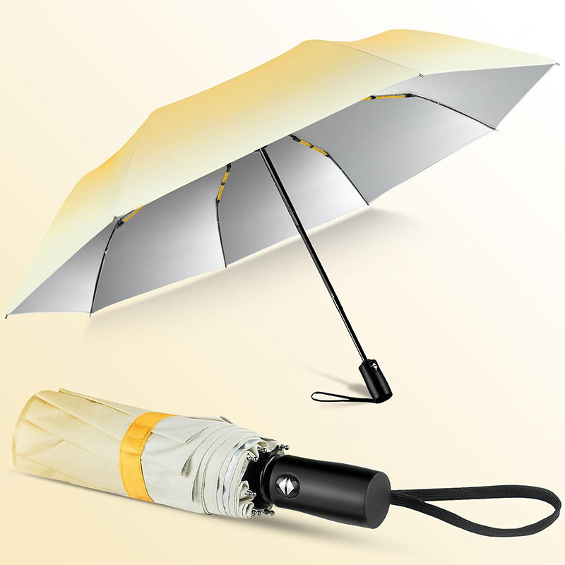 Sombrilla Compact 3 Folding Umbrella With Logo Lightweight Pretty Collapsible Umbrella Automatic Uv Umbrella For The Rain