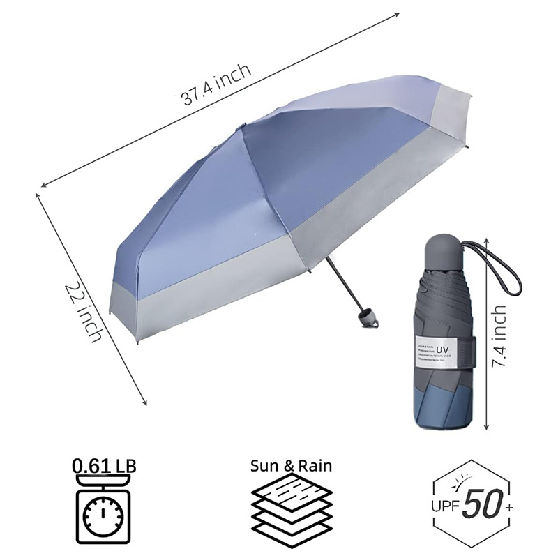 Paraguas Folding Design Mini Pocket Umbrella Uv Protection 8 Ribs Travel Compact Cell Phone Capsule Umbrella For The Rain