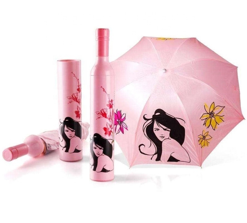 Promotional Mini Rain Umbrella China Supplier Cheap Wine Bottle Logo Printed Umbrella in a Bottle