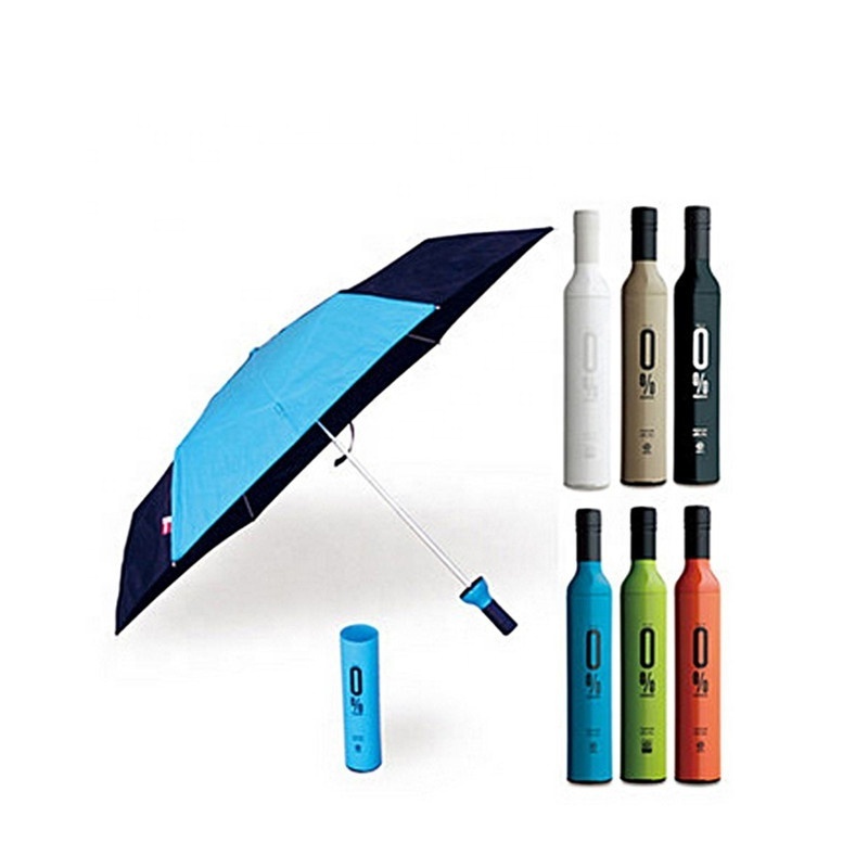 Promotional Mini Rain Umbrella China Supplier Cheap Wine Bottle Logo Printed Umbrella in a Bottle