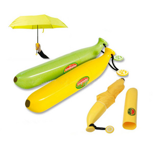 Fancy design 6k fruit shape gift bottle banana folding umbrella