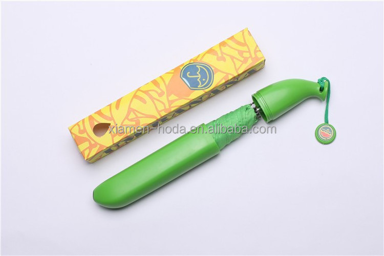 Fancy design 6k fruit shape gift bottle banana folding umbrella