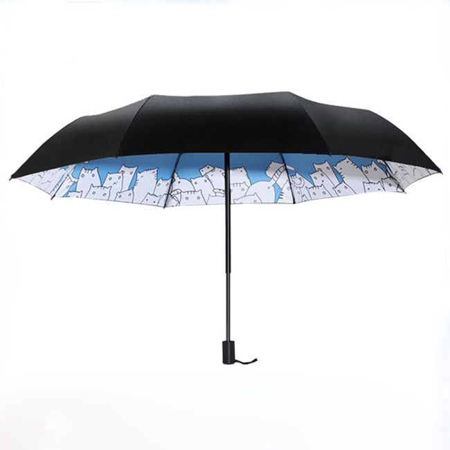 three fold umbrella uv protection branding umbrellas strong windproof umbrella factory from Xiamen Hoda