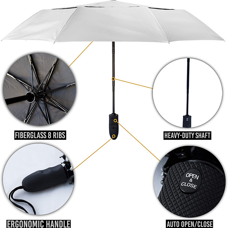 Paraguas Uv Umbrella Foldable Automatic With Logo Double Layer Umbrellas For The Rain Windproof