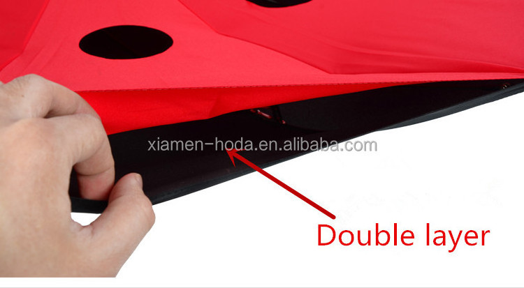 Xiamen Hoda umbrella manual open C handle reverse umbrella hands free umbrella with good quality