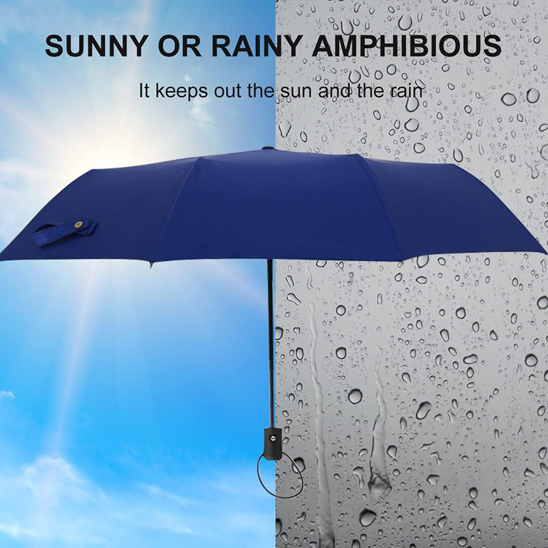 Paraguas Automatic Folding Umbrella Uv Protection 8 Ribs Umbrella With Advertising For Promotional Compact Umbrella For The Rain