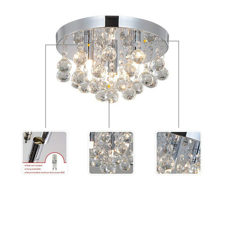 led crystal ceiling light small chandelier ceiling lamp pendant light for hallway