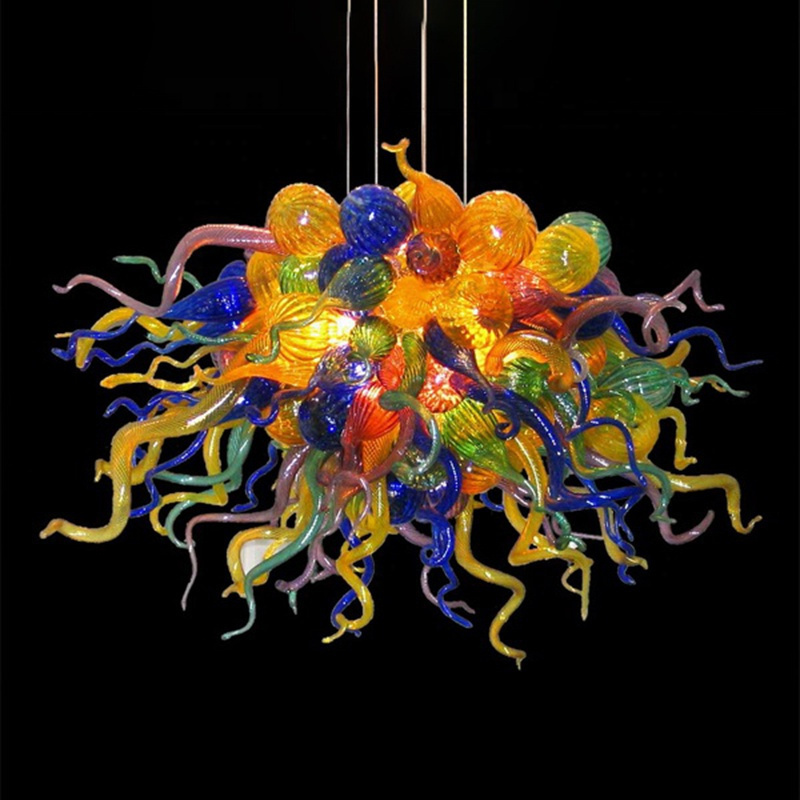 classical chandeliers luxury chihuly hand blown glass chandelier hanging light fixtures for home villa restaurant