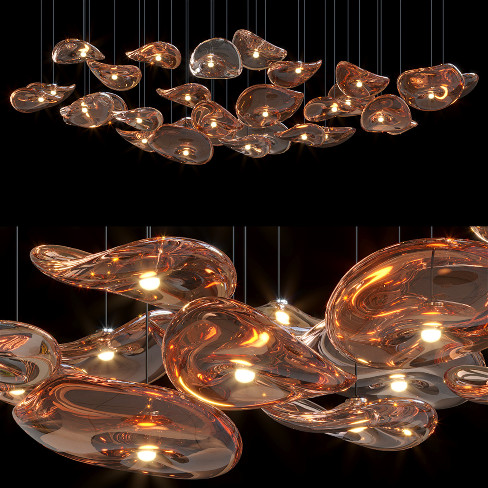 modern light pendant high ceiling chandelier led bubble chandeliers lighting staircase pendant lamps entryway crystal chandelier