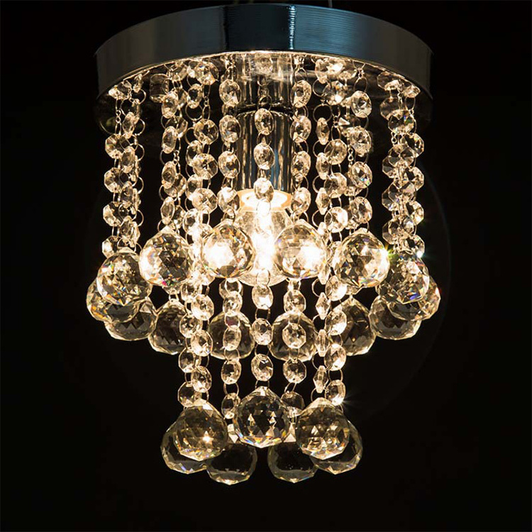 lighting 2022 mini style small crystal chandeliers flush mount ceiling light for hallway foyer kitchen