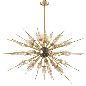 dining room chandelier sputnik gold starburst crystal chandelier light fixture for living room bedroom entryway foyer