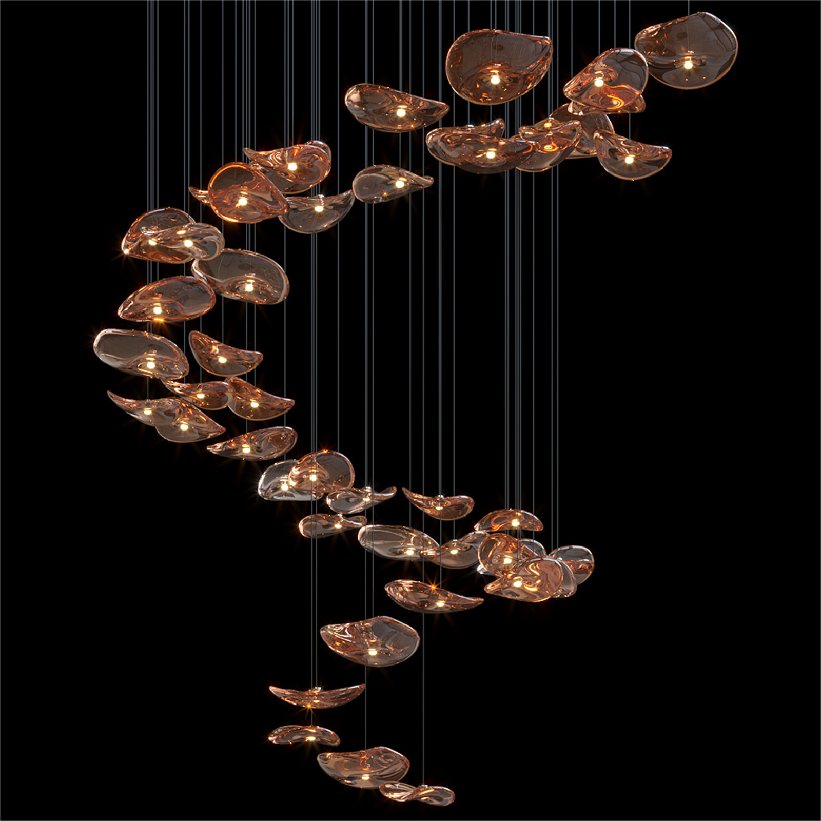 modern light pendant high ceiling chandelier led bubble chandeliers lighting staircase pendant lamps entryway crystal chandelier