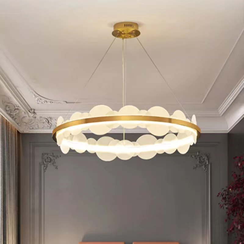 chandeliers pendant lights modern loft living room led ring pendant light acrylic cover restaurant bedroom lighting fixtures