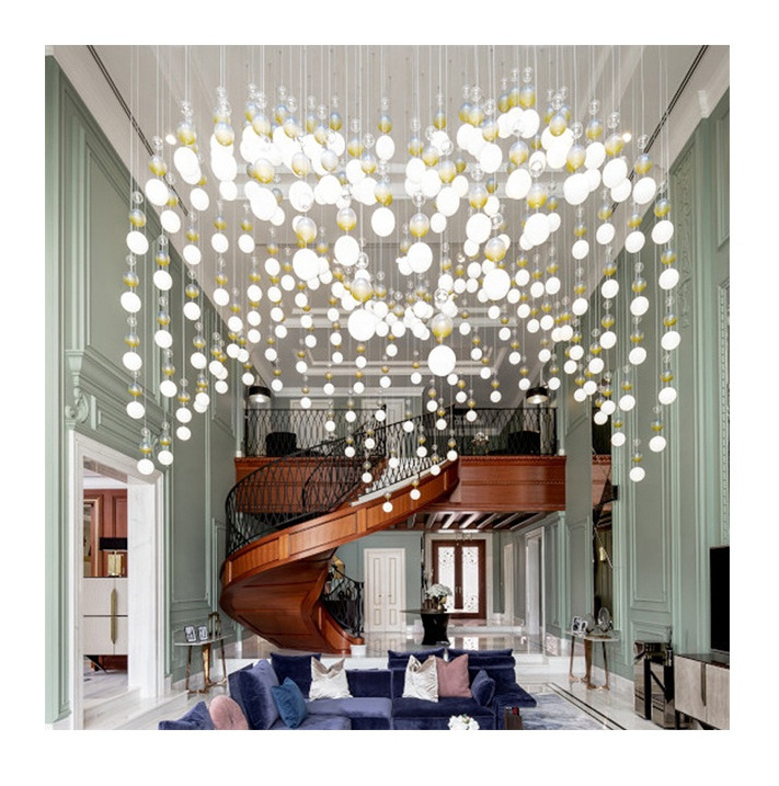 chandeliers ceiling luxury pendant light bubble balls chandelier for villa glass chandelier pendant light living room