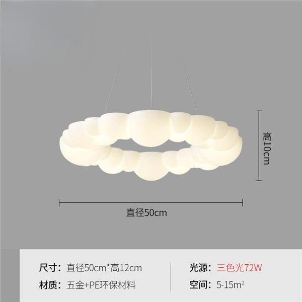 led chandelier pendant light ceiling cloud lamp pumpkin acrylic children's room lamps decoration dining led light ceiling