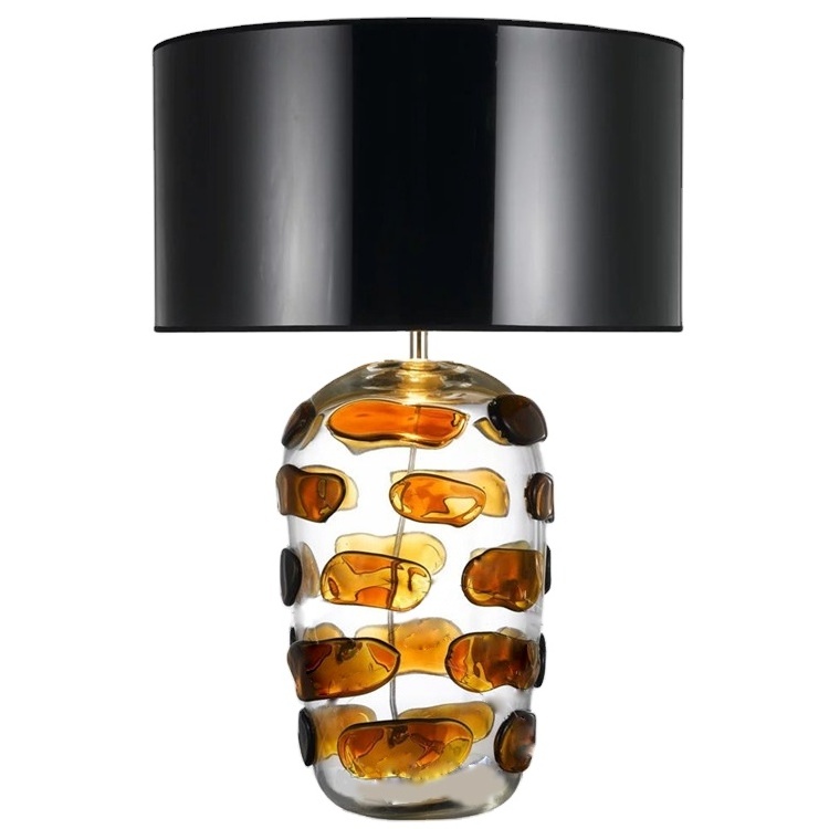 cordless restaurant table lamp luxury art deco murano glass table lamps led table light for hotel cafe restaurant projects