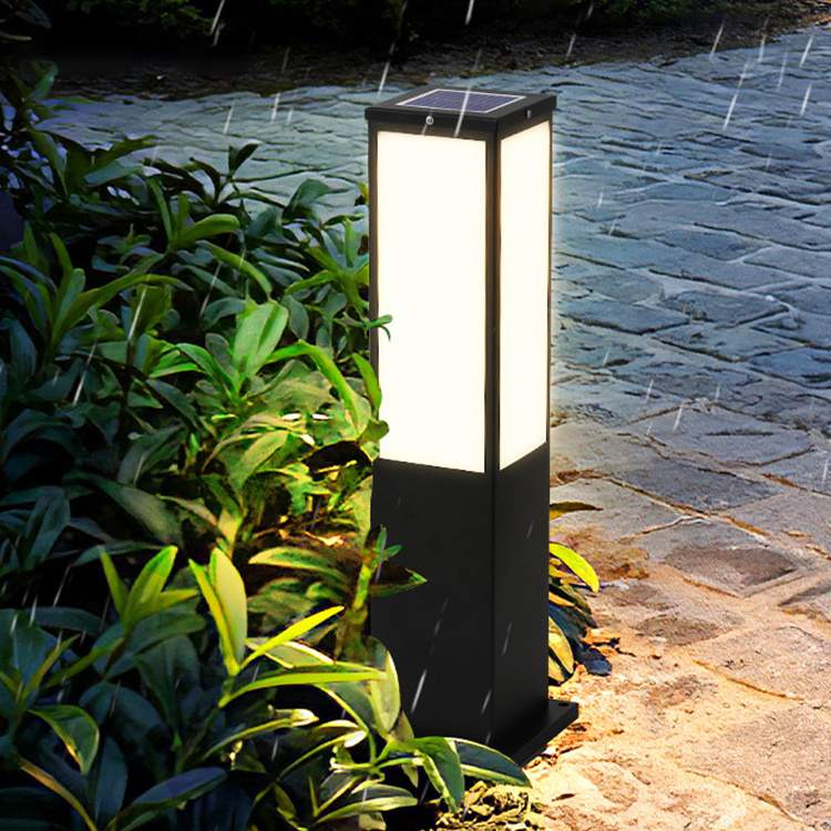 lawn lamps modern solar powered led bollard light ip65 outdoor waterproof for courtyard lighting led lawn light