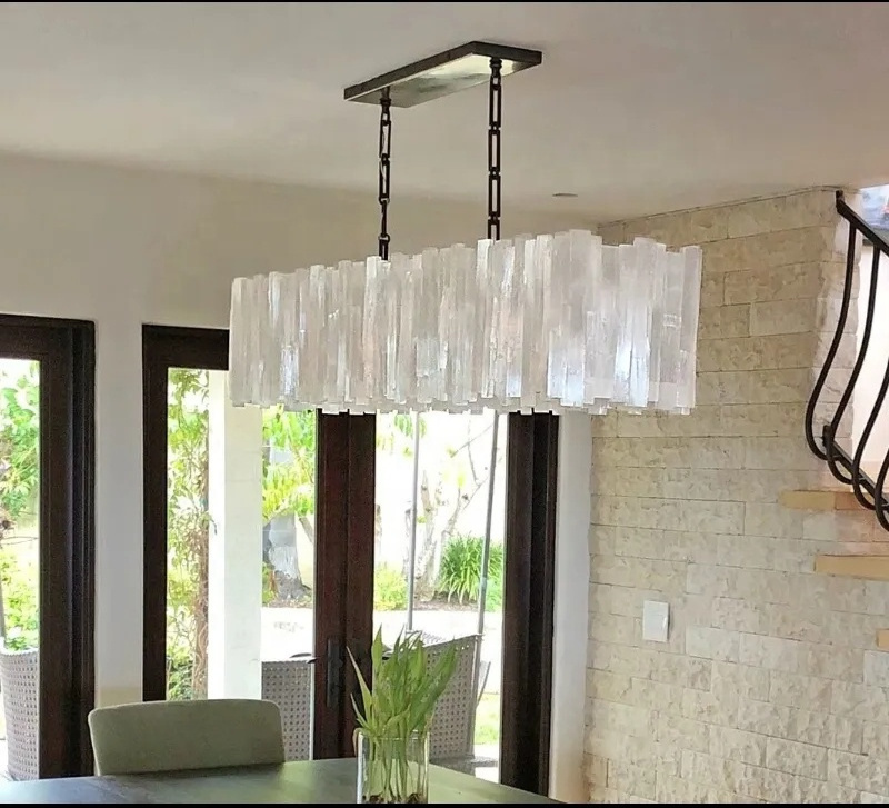 modern pendant light luxury rectangular chandelier marble ceiling chandelier for dining room living room restaurant farmhouse