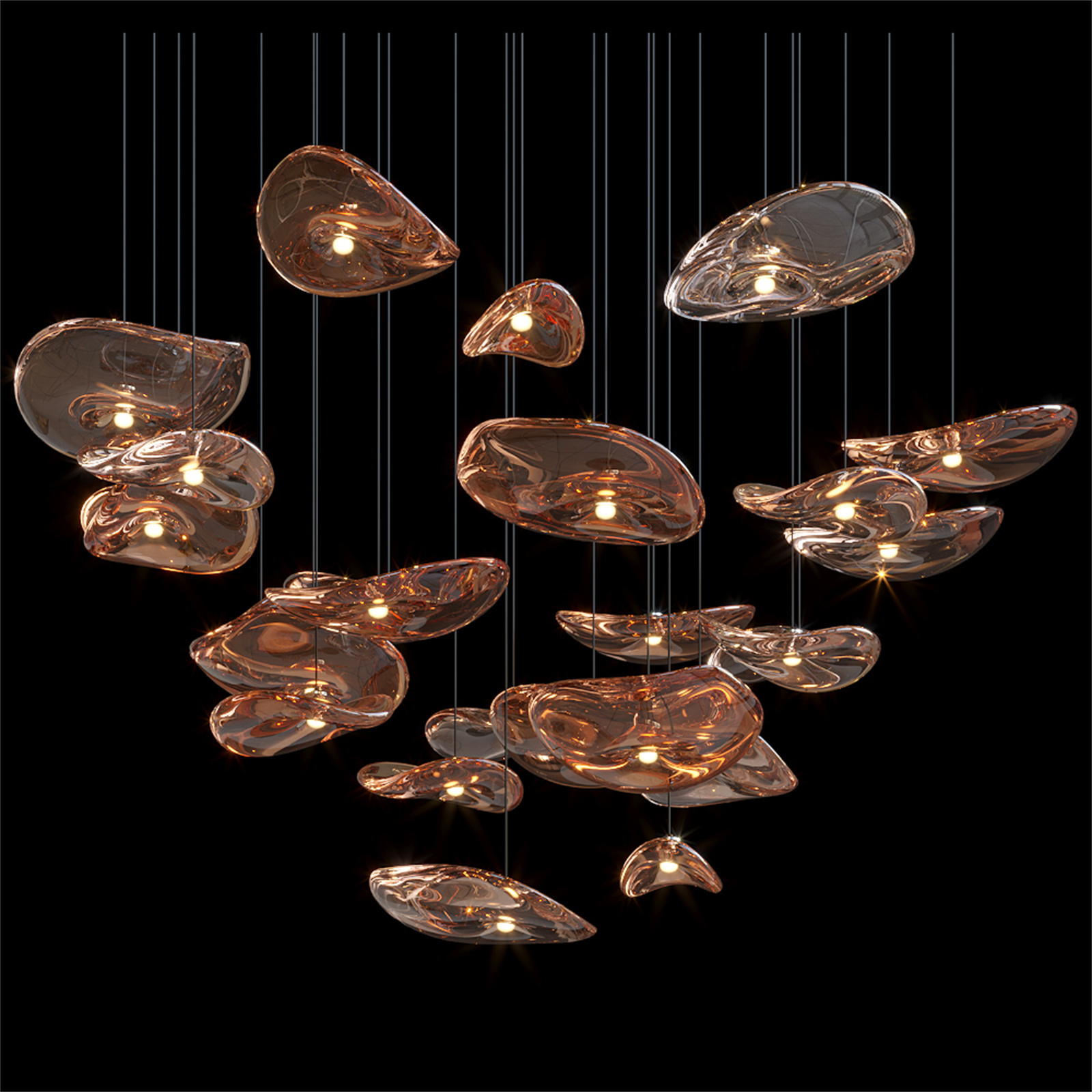 modern light pendant high ceiling chandelier led bubble chandeliers lighting staircase pendant lamps entryway crystal chandelier