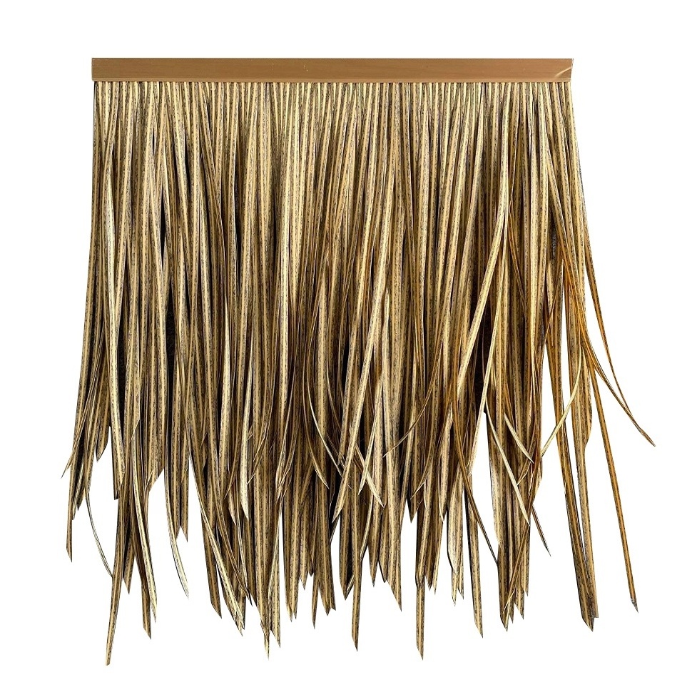 export wholesale rolled palm straw reed beach umbrella gazebos plastic artificial synthetic thatch materials roofing