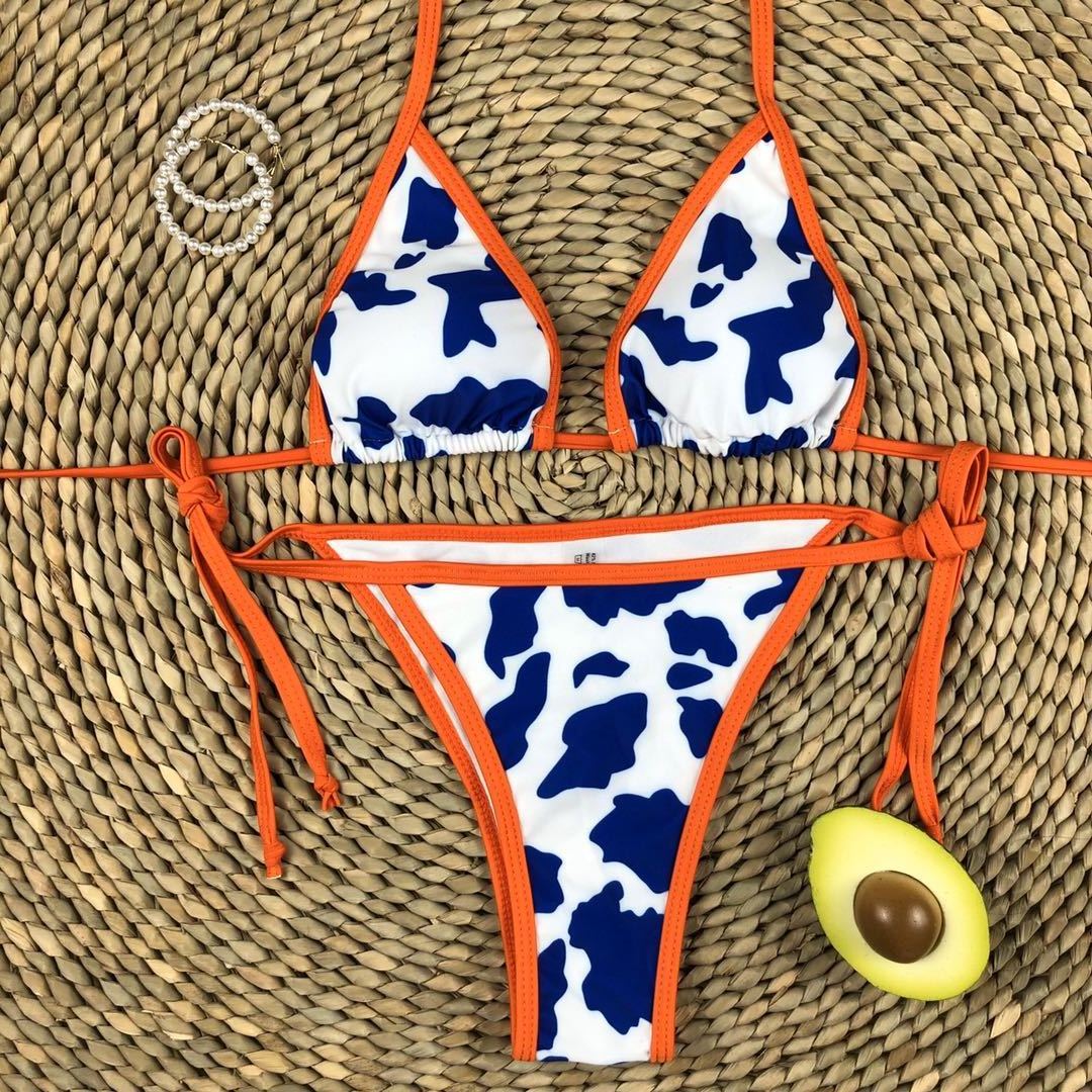 Swimwear Women Swimsuit Leopard Bikini Set Bathing Suit Summer Beach Wear 2021 new arrivals Halter String Triangle Bikini