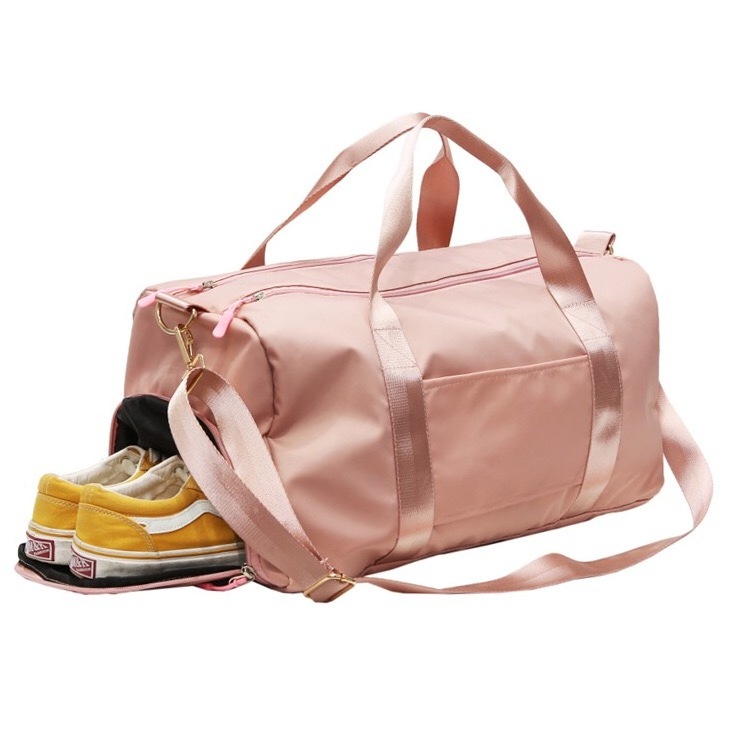 ultralight Dry wet depart design waterproof nylon gym duffel bag for travel including shoes pocket