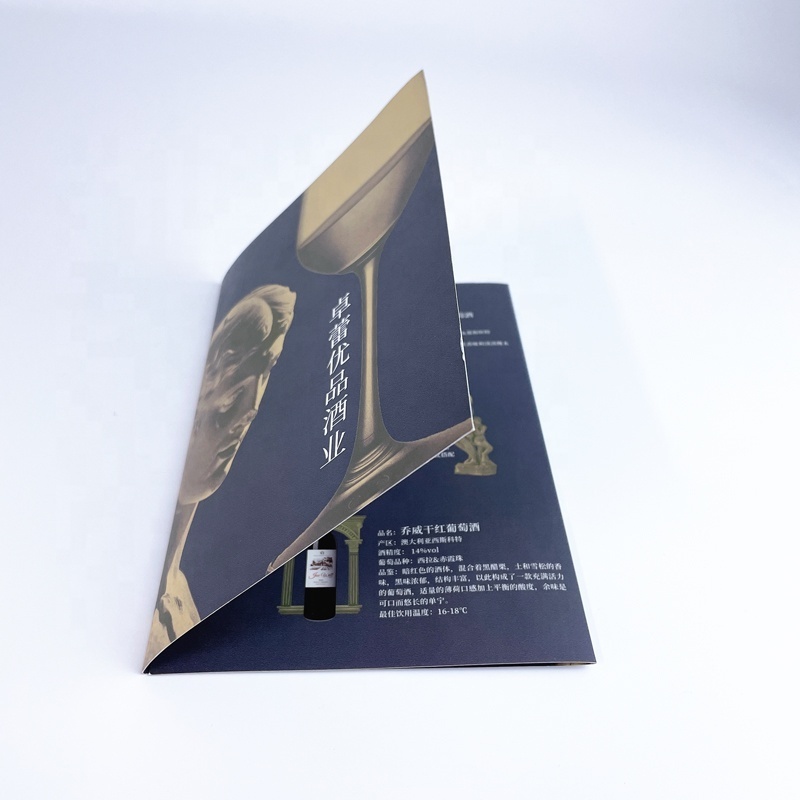 Custom Brochure Flyers Instruction Leaflet Jewelry  Film Lamination Video Brochure Paper coated paper flyer