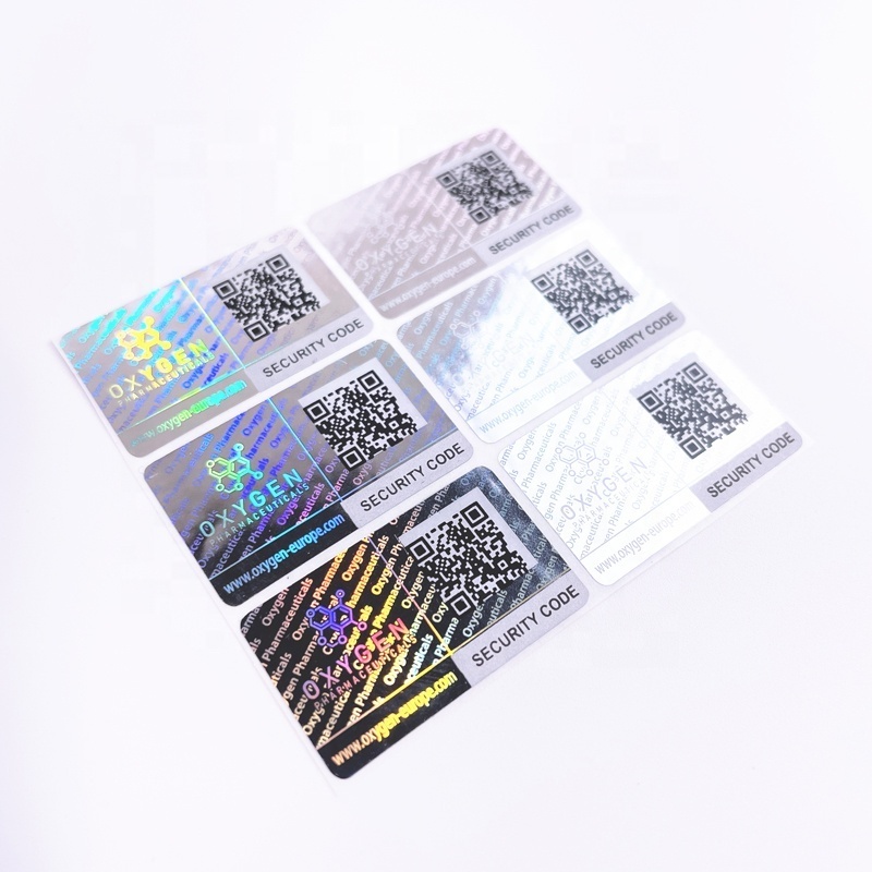 Custom Silver 3D Hologram Sticker Labels Holographic Logo for Security Seal QR code Label Stickers Vinyl Adhesive Sticker