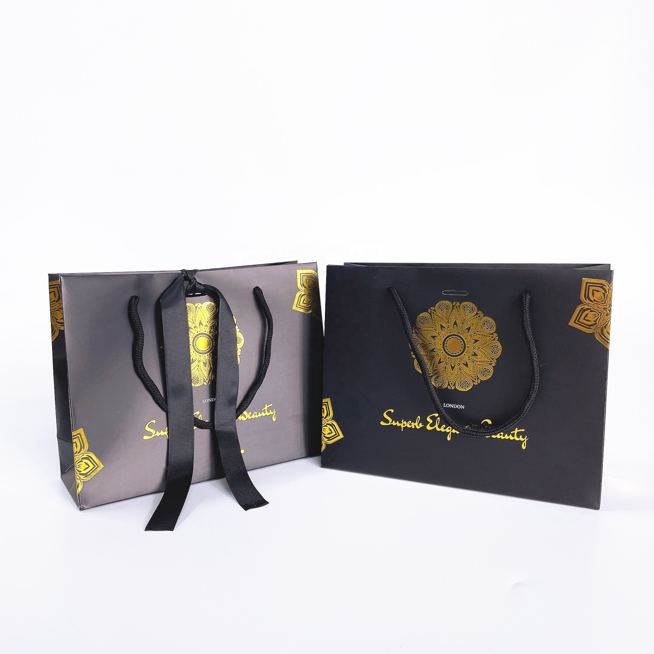 Custom design your own logo flat handle restaurant delivery take out packaging carry brown kraft takeaway food paper bag