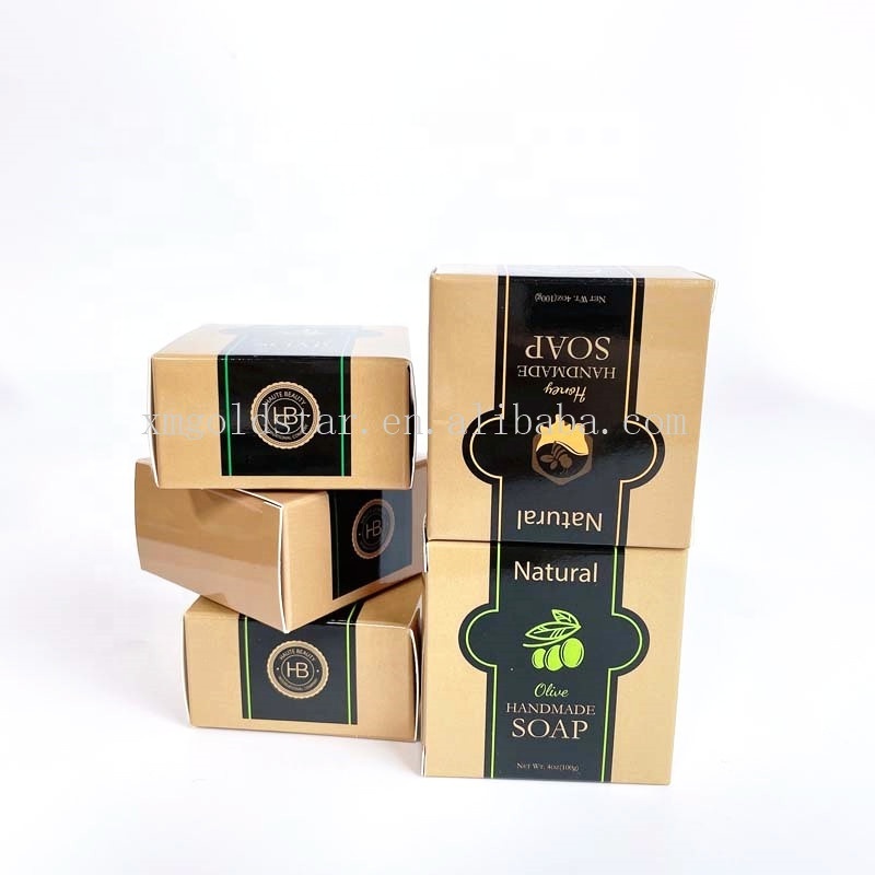 Wholesale custom logo design soap wrap cosmetic packaging boxes 8oz bar soap paper box