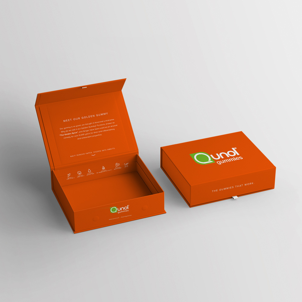 custom collapsible gift  box packaging with magnetic latch large orange  packaging magnetic box