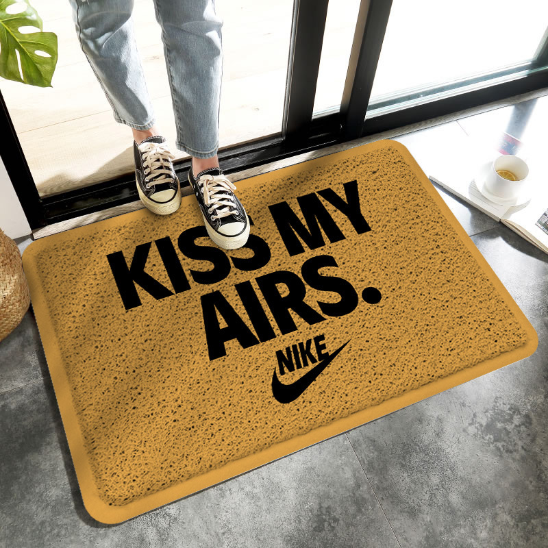 custom printing fashion kiss the airs outdoor living room floor pvc rubber door mat