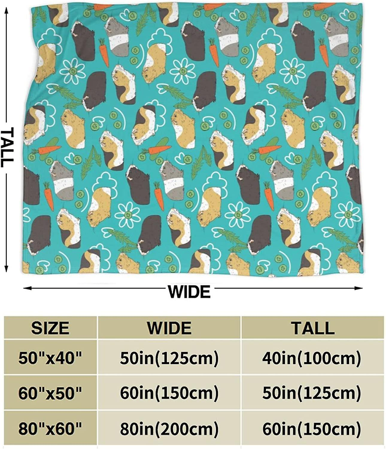 High Quality Cute Guinea Pig Throw Blanket Flannel Warm Fleece Blanket Super Soft And Comfortable Bedding All Season