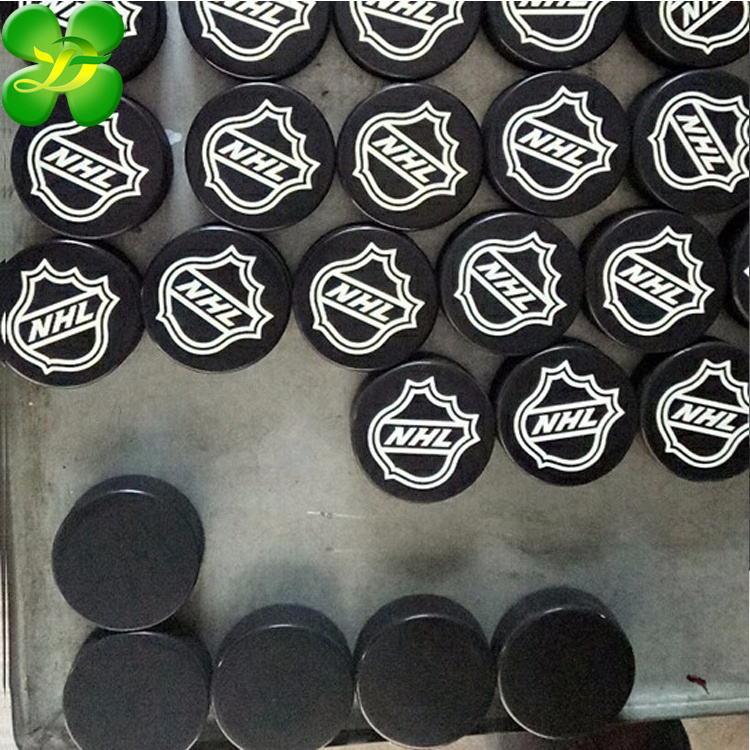 Wholesale Vulcanized Professional OEM Customized Logo Printing Rubber Ice puck hockey puck ball