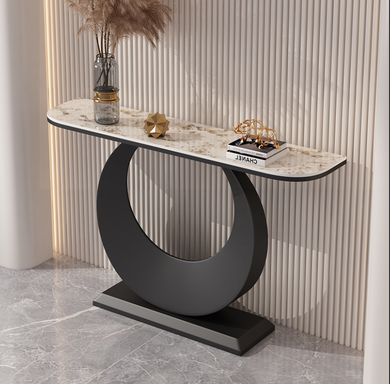 Hign End Entrance Table Stainless Steel Gold Italian Console Table