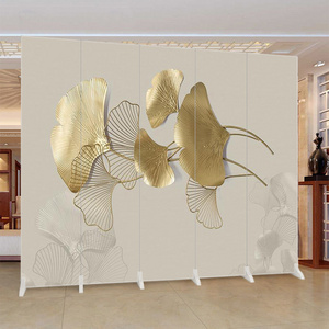 2022 popular beauty fabric wood folding screen living room divider partition