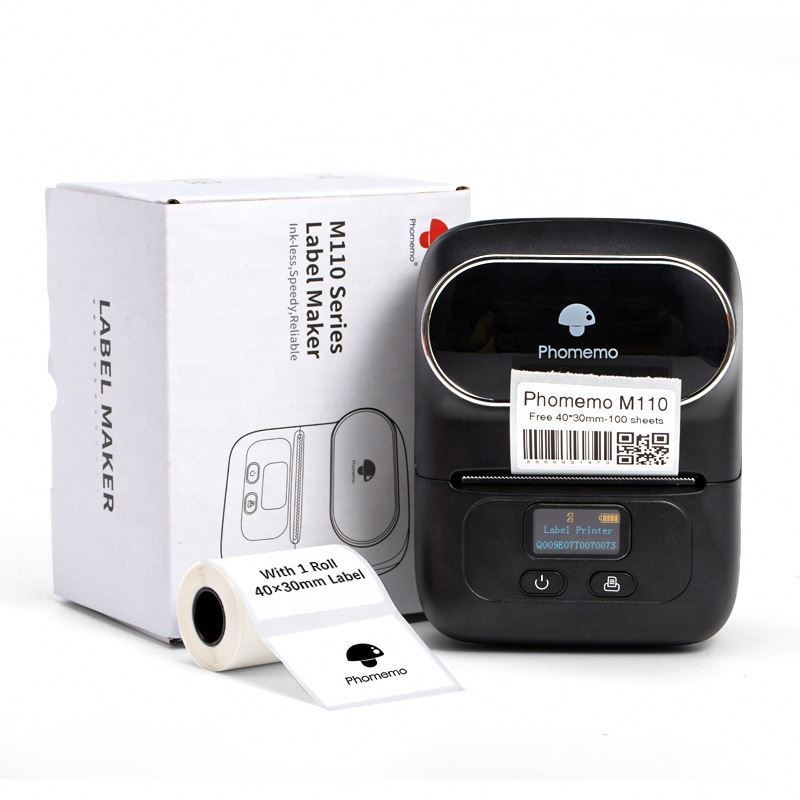 Hot Sale Wholesale Gold Supplier Phomemo Label Makers M110 Brcode Label Photo Printer adhesive label printer price tag machine