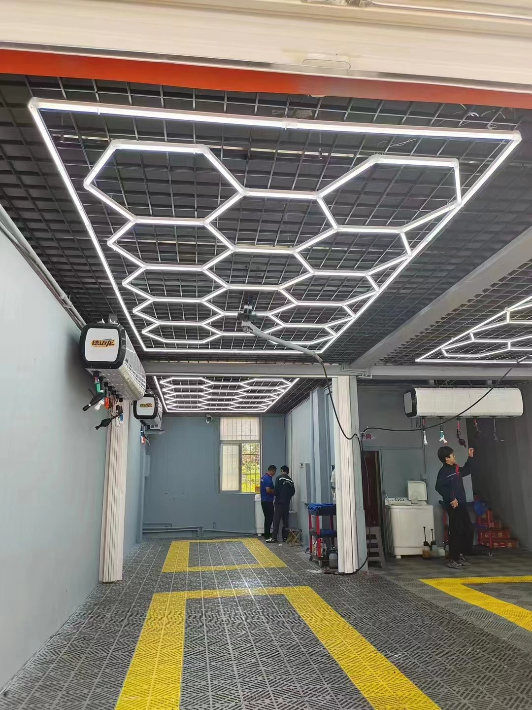 led light industrial warehouse  garage light ceiling modern forgarage door glasses honeycomb