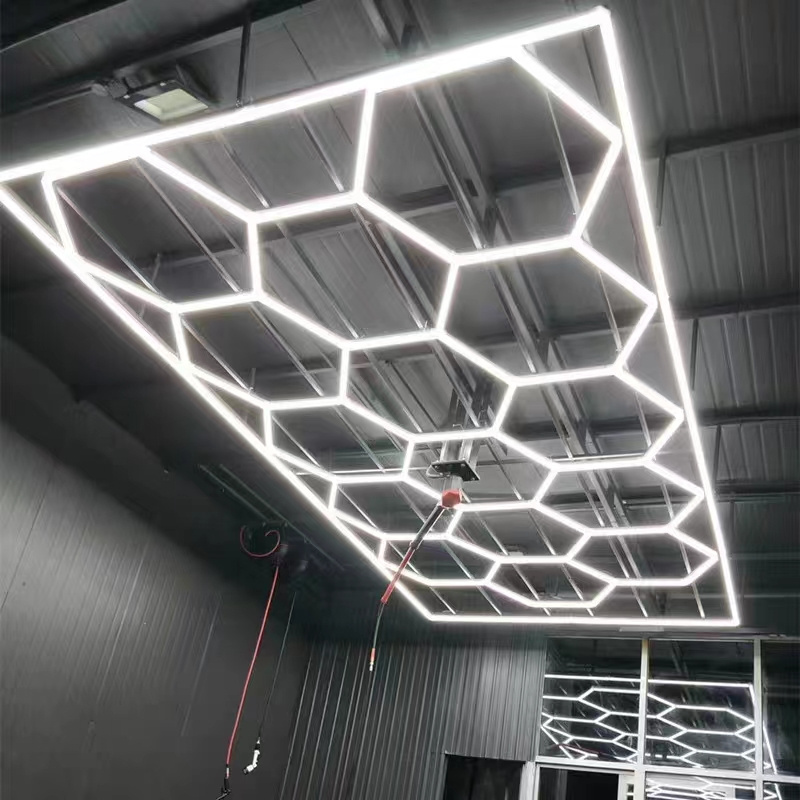 customize hexa garage wall led suspended lind light wall lamp panels, rgbic led hexagonal