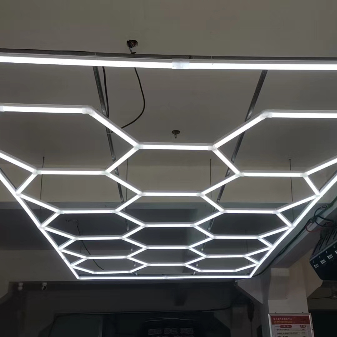 customize hexa garage wall led suspended lind light wall lamp panels, rgbic led hexagonal