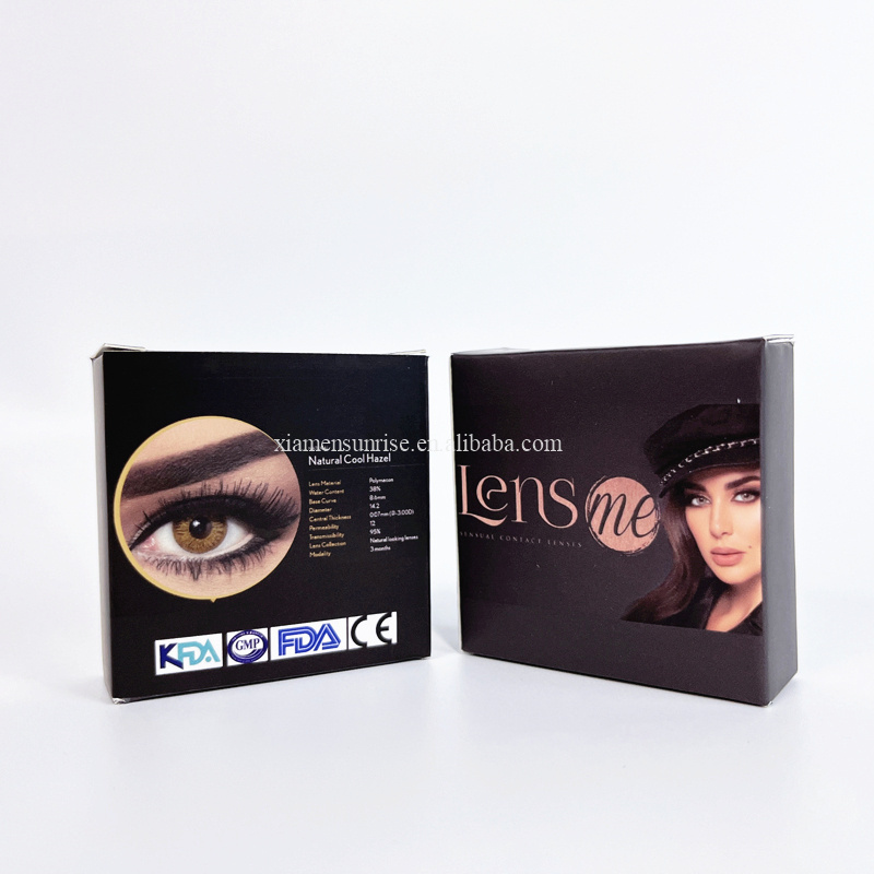 LOGO Printed Contact Lenses Paper Box Color Contact Lens box Paper cosmetic contact lenses package