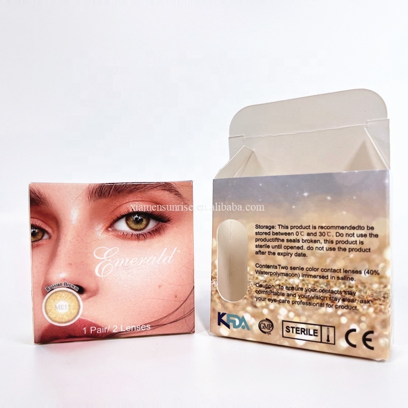 LOGO Printed Contact Lenses Paper Box Color Contact Lens box Paper cosmetic contact lenses package