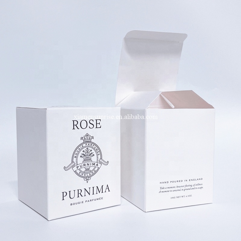 Luxury custom paper boxes for candles gift set with matches wholesale candle boxes