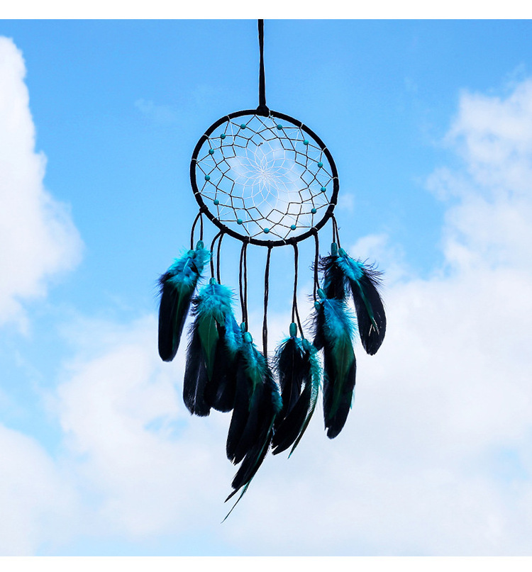 Dream Catcher Fashion 2024 New Creative Blue Feather Dream Catcher Hanger Dream Catcher Style